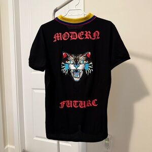 Stylish Polo with Cat embroidered design